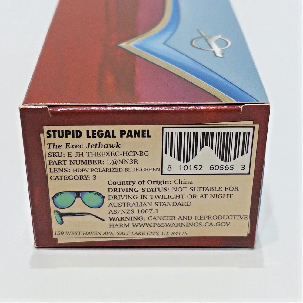 Pit Viper The Exec Jethawk HDPV Polarized Blue-Green Sunglasses Ear Adjust (A6)